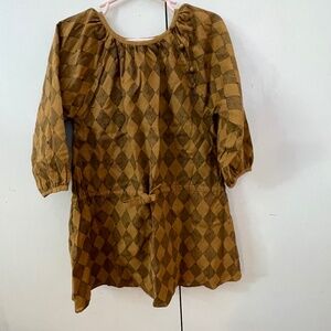 KetiKeta 100% Cotton Kids Drop Waist Diamond Pattern Girls Dress Size 4